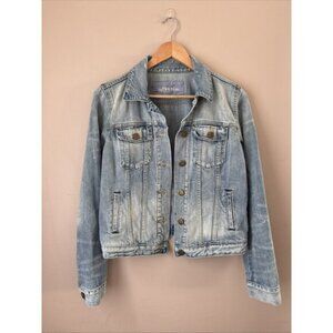 GAP 1969 Women’s Distressed Denim Jean Jacket Medium Wash Size M
